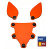 The Red PUPPY SET OREILLES ET LANGUE EN CUIR ORANGE